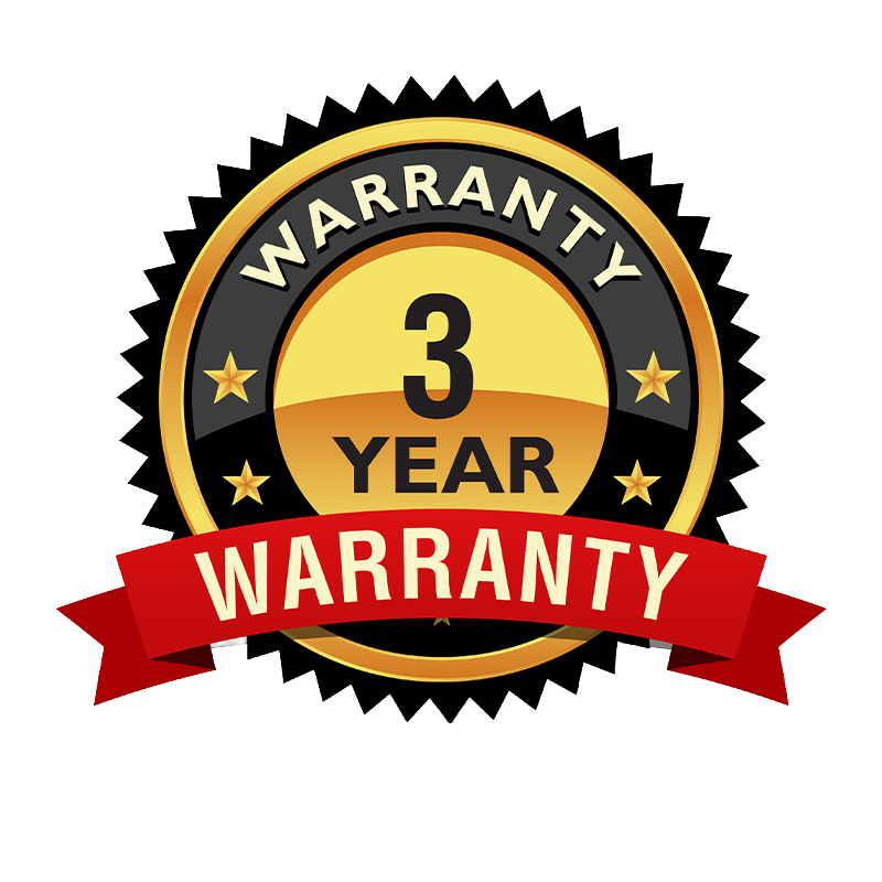 3-year warranty badge